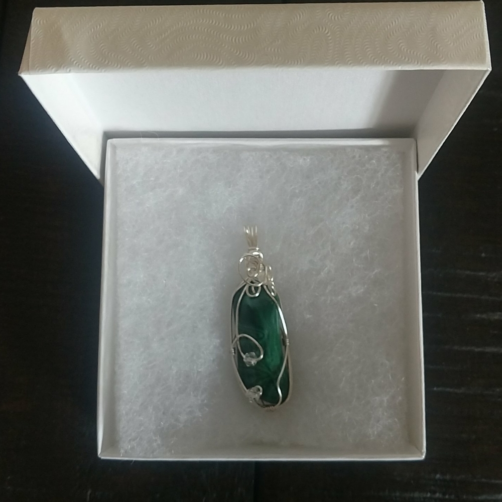 Green Stone Charm